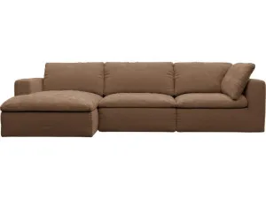 Cloud Deep Tribute Chestnut Modular Sofa - 3 Seater Chaise by James Lane, a Sofas for sale on Style Sourcebook