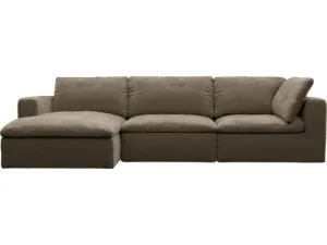 Cloud Deep Tribute Walnut Modular Sofa - 3 Seater Chaise by James Lane, a Sofas for sale on Style Sourcebook