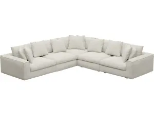 Tully Boucle Ivory Modular Sofa - 5 Piece by James Lane, a Sofas for sale on Style Sourcebook