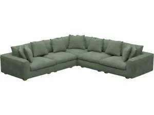Tully Tribute Dark Jade Modular Sofa - 5 Piece by James Lane, a Sofas for sale on Style Sourcebook