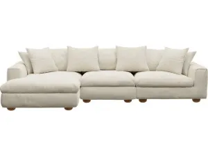 Tully Alpine Mist Chaise Sofa - 3 Seater by James Lane, a Sofas for sale on Style Sourcebook