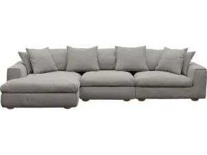 Tully Boucle Pumice Chaise Sofa - 3 Seater by James Lane, a Sofas for sale on Style Sourcebook