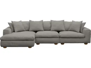 Tully Isla Soft Grey Chaise Sofa - 3 Seater by James Lane, a Sofas for sale on Style Sourcebook