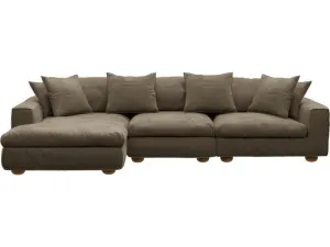 Tully Tribute Walnut Chaise Sofa - 3 Seater by James Lane, a Sofas for sale on Style Sourcebook
