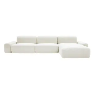 Beckett Noa Fog Chaise Sofa - 3 Seater by James Lane, a Sofas for sale on Style Sourcebook