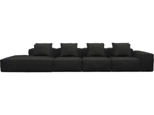 Riley California Charcoal Modular Sofa - 1x Arm, 3x Armless, 1x Left Terminal by James Lane, a Sofas for sale on Style Sourcebook