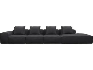 Riley Plaza Flint Grey Modular Sofa - 1x Arm, 3x Armless, 1x Right Terminal by James Lane, a Sofas for sale on Style Sourcebook