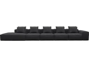 Riley Plaza Flint Grey Modular Sofa - 1x Arm, 4x Armless, 1x Left Terminal by James Lane, a Sofas for sale on Style Sourcebook
