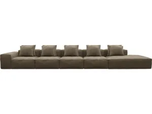 Riley Tribute Walnut Modular Sofa - 1x Arm, 4x Armless, 1x Right Terminal by James Lane, a Sofas for sale on Style Sourcebook