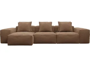 Riley Tribute Chestnut Modular Sofa - 3 Seater Chaise by James Lane, a Sofas for sale on Style Sourcebook