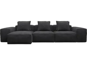 Riley Plaza Flint Grey Modular Sofa - 3 Seater Chaise by James Lane, a Sofas for sale on Style Sourcebook