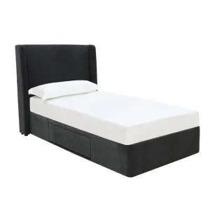Wing Drawer Bed California Charcoal  by James Lane, a Beds & Bed Frames for sale on Style Sourcebook