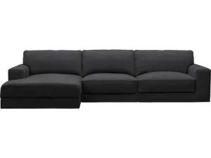 Monica Plaza Flint Grey Chaise Sofa - 3 Seater by James Lane, a Sofas for sale on Style Sourcebook