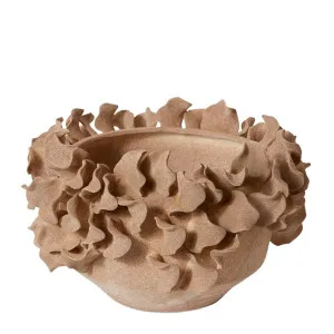 Essien Bowl Porcelain Taupe 36 x 35 x 21 cm by James Lane, a Decor for sale on Style Sourcebook