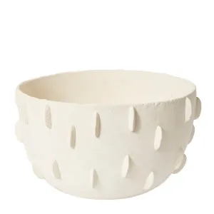 Obioma Bowl Porcelain Ivory 35 x 50 x 23 cm by James Lane, a Decor for sale on Style Sourcebook