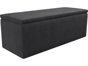 Leo Blanket Box Plaza Flint Grey by James Lane, a Baskets & Boxes for sale on Style Sourcebook