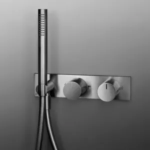 Fantini Milano Shower Mixer & Diverter with Handshower - Brushed Stainless Steel 328108 by Fantini, a Showers for sale on Style Sourcebook