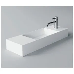 Studio Bagno Spy 80 Bench or Wall Basin with 1 Tap Hole - Gloss White SPY80-1 SPY801 by Studio Bagno, a Basins for sale on Style Sourcebook