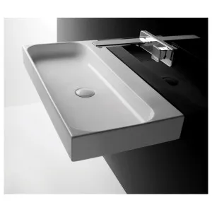 Studio Bagno Unit 100 Bench or Wall Basin with No Tap Hole - Gloss White UTL03-0 UTL030 by Studio Bagno, a Basins for sale on Style Sourcebook