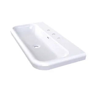 Victoria + Albert Lario 100 Solo Inset Basin with 3 Tap Holes - Gloss White DBLAR3TH100IO by Victoria + Albert, a Basins for sale on Style Sourcebook