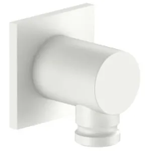 Fantini Soho Wall Elbow with Square Backplate - Matte White 91299417F by Fantini, a Showers for sale on Style Sourcebook