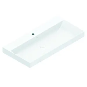Catalano Zero 100 Wall Hung Basin with 1 Taphole - Gloss White 0121001001-905610X2 by Catalano, a Basins for sale on Style Sourcebook