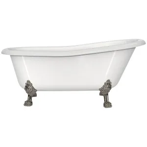 Victoria + Albert Roxburgh Clawfoot Freestanding Bath - Gloss White with Polished Nickel Feet ROXNSWNOFTROXPN by Victoria + Albert, a Bathtubs for sale on Style Sourcebook