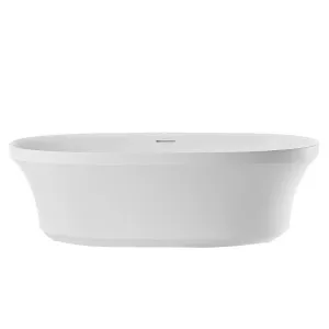 Claybrook Flute 1800 Freestanding Bath with Overflow - Dover White H45301-DW-01-HH by Claybrook, a Bathtubs for sale on Style Sourcebook