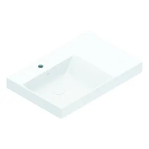 Catalano Zero 75 Left Wall Hung Basin with 1 Taphole - Gloss White 0120791001-905610X2 by Catalano, a Basins for sale on Style Sourcebook