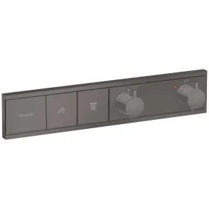 Hansgrohe RainSelect Thermostat for 2 Functions - Brushed Black Chrome 15380340 by Hansgrohe, a Showers for sale on Style Sourcebook
