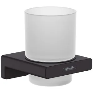 Hansgrohe Addstoris Toothbrush Tumbler Matte Black 41749670 by Hansgrohe, a Bathroom Accessories for sale on Style Sourcebook