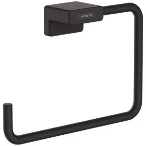 Hansgrohe Addstoris Towel Ring Matte Black 41754670 by Hansgrohe, a Bathroom Accessories for sale on Style Sourcebook