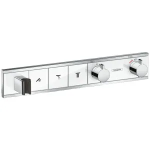 Hansgrohe RainSelect Thermostat for 3 Functions with Integrated Shower Holder - White and Chrome 15356400 by Hansgrohe, a Showers for sale on Style Sourcebook