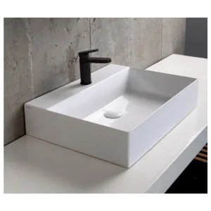 Studio Bagno Shard 60 Bench or Wall Basin with 3 Tap Holes - Gloss White SHA60-3 SHA603 by Studio Bagno, a Basins for sale on Style Sourcebook