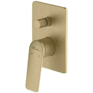 Oliveri Paris Wall Mixer With Diverter - Classic Gold PA101503CG by Oliveri, a Showers for sale on Style Sourcebook