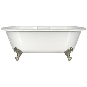Victoria + Albert Cheshire Clawfoot Freestanding Bath - Gloss White with Brushed Nickel Feet CHENSWNOFTCHEBN by Victoria + Albert, a Bathtubs for sale on Style Sourcebook
