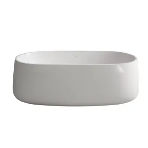 Studio Bagno Nur Freestanding Bath - Semi Gloss White NUR007SGW by Studio Bagno, a Bathtubs for sale on Style Sourcebook