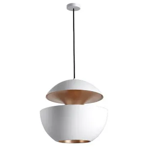 DCW Editions Here Comes The Sun 450 Pendant Light - White and Copper HCS450WHCOP by DCW Editions, a Lighting for sale on Style Sourcebook