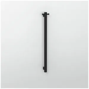 Rogerseller Tonic 900 Additional Vertical Heated Towel Rail with Hook - Matte Black 3435005611-ADD by Rogerseller, a Towel Rails for sale on Style Sourcebook