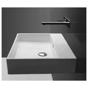 Studio Bagno Unlimited 70 Bench or Wall Basin with 3 Tap Holes - Gloss White UNL07000L-3 UNL07000L3 by Studio Bagno, a Basins for sale on Style Sourcebook