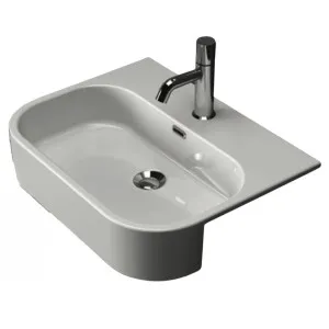 Studio Bagno Syesis Semi Recessed Basin with No Tap Hole - Gloss White SYN56/0 by Studio Bagno, a Basins for sale on Style Sourcebook
