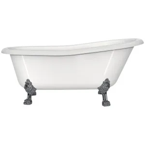 Victoria + Albert Roxburgh Clawfoot Freestanding Bath - Gloss White with Polished Chrome Feet ROXNSWNOFTROXPC by Victoria + Albert, a Bathtubs for sale on Style Sourcebook