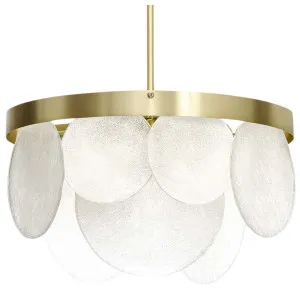 CTO Lighting Sasha Pendant Light - Satin Brass with Fritted Glass SASPEOSBFG by CTO Lighting, a Lighting for sale on Style Sourcebook
