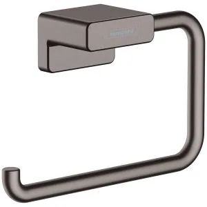 Hansgrohe Addstoris Roll Holder Brushed Black Chrome 41771340 by Hansgrohe, a Bathroom Accessories for sale on Style Sourcebook