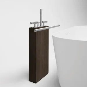 Falper Cilindro Freestanding Bathtub Faucet Holder Walnut Brown GZ1DXNW by Falper, a Bathroom Accessories for sale on Style Sourcebook