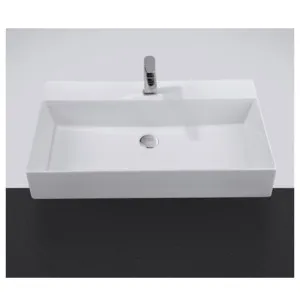 Studio Bagno Shard 75 Bench or Wall Basin with 1 Tap Hole - Gloss White SHA75-1 SHA751 by Studio Bagno, a Basins for sale on Style Sourcebook