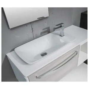 Studio Bagno Flow Inset Inset Basin with No Tap Hole - Gloss White FLOW60-0 FLOW600 by Studio Bagno, a Basins for sale on Style Sourcebook