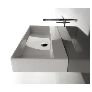 Studio Bagno Unlimited 100 Bench or Wall Basin with 1 Tap Hole - Gloss White UNL10000L-1 UNL10000L1 by Studio Bagno, a Basins for sale on Style Sourcebook