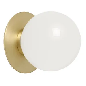 CTO Lighting Mezzo Wall Or Ceiling Light - Brass and Opal MEZCWSSBGO by CTO Lighting, a Lighting for sale on Style Sourcebook
