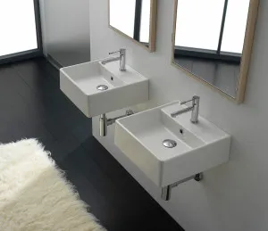 Studio Bagno Apartment 40R Bench or Wall Basin with 1 Tap Hole - Gloss White 5001/1 by Studio Bagno, a Basins for sale on Style Sourcebook